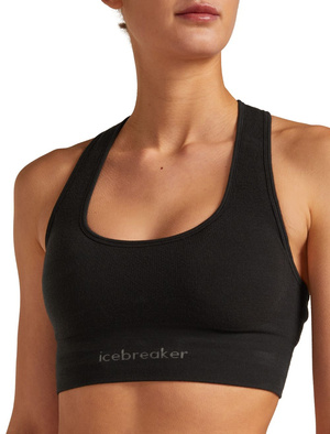 Biustonosz Icebreaker 260 Zoneknit Seamless Bra czarny