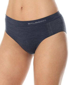 Majtki damskie biodrówki classic Brubeck merino COMFORT WOOL jeansowy