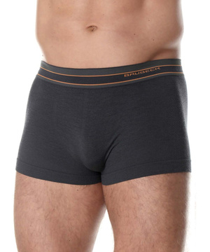 Majtki męskie bokserki merino Brubeck ACTIVE WOOL grafitowy
