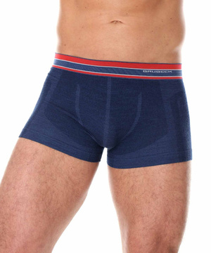 Majtki męskie bokserki merino Brubeck ACTIVE WOOL granatowy
