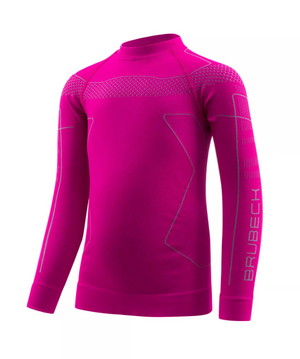 Koszulka dziecięca Brubeck Thermo fuksjowy