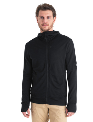 Bluza męska z kapturem merino Icebreaker 260 Quantum LS Zip