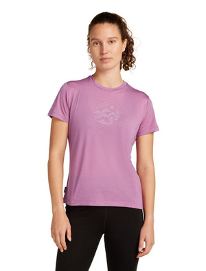 Koszulka damska z krótkim rękawem Icebreaker Core SS Tee fioletowy