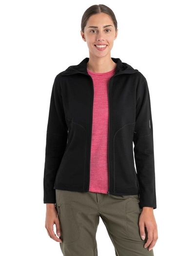 Damska bluza merino Icebreaker 560 Realfleece Elemental II LS Zip Hoodie