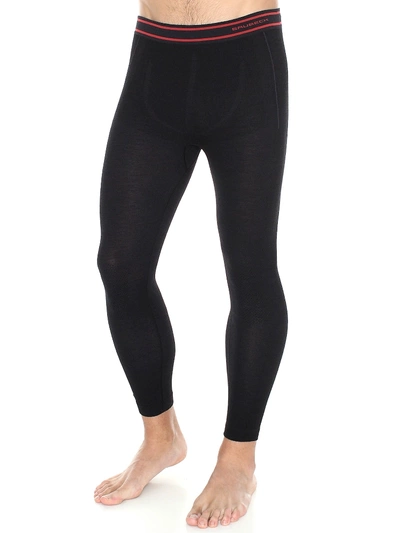 Legginsy męskie merino Brubeck ACTIVE WOOL czarny