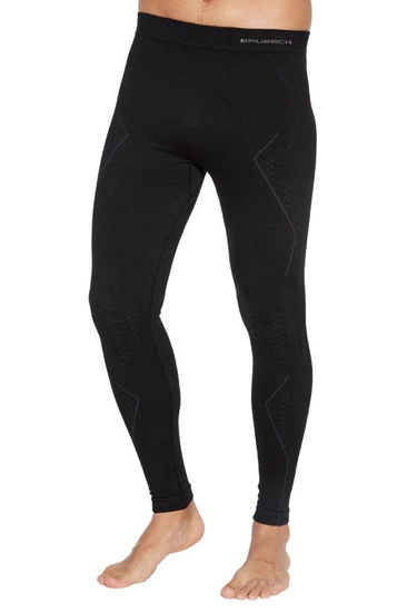 Legginsy męskie Brubeck EXTREME MERINO WOOL czarny