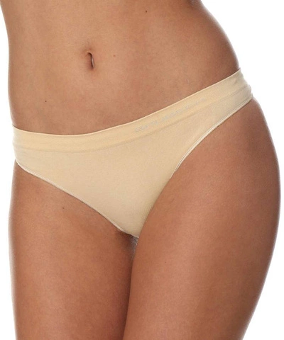 Majtki damskie Brubeck stringi COMFORT COTTON beżowy