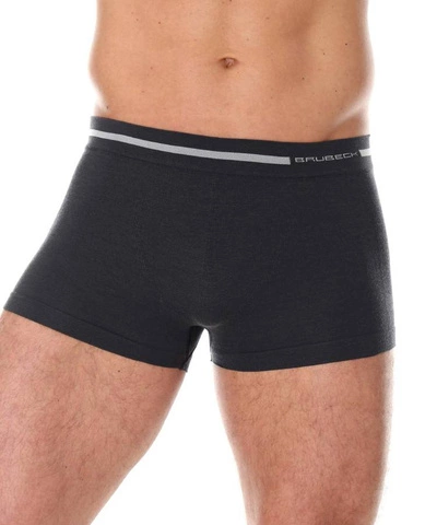 Majtki męskie bokserki Brubeck merino COMFORT WOOL grafitowy