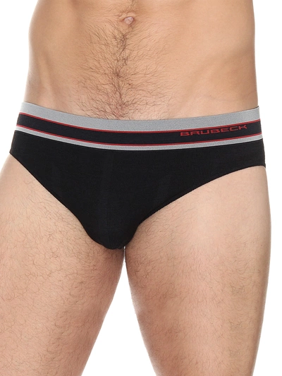 Majtki slipy męskie Brubeck ACTIVE WOOL czarny