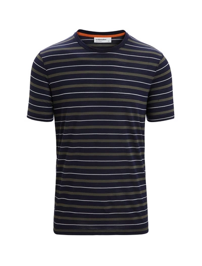 Koszulka męska z krótkim rękawem Icebreaker Merino Wave SS Tee Stripe